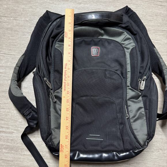 Tumi T-Tech Presidio Union T-Pass Laptop Backpack Padded Brief Pack Black Gray - Picture 9 of 9